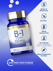 Vegan, Non-GMO, Gluten-Free Carlyle B1 Vitamin packaging