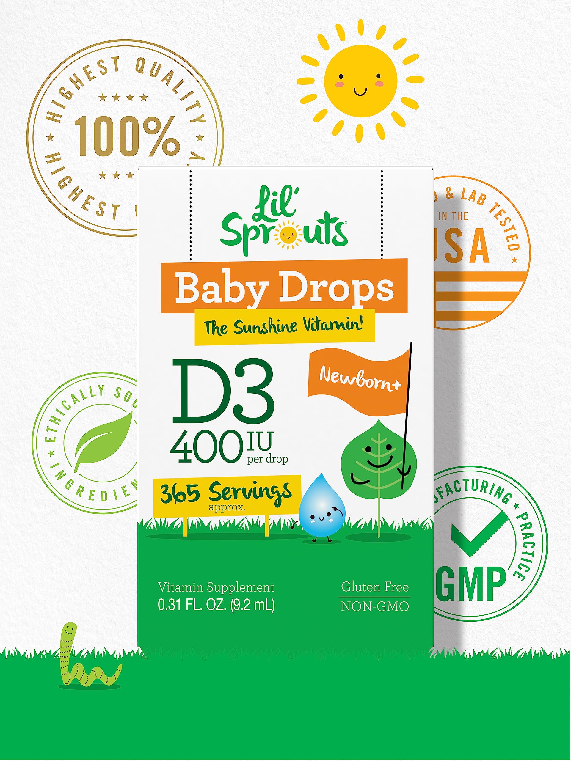Drops being added to baby food or meal