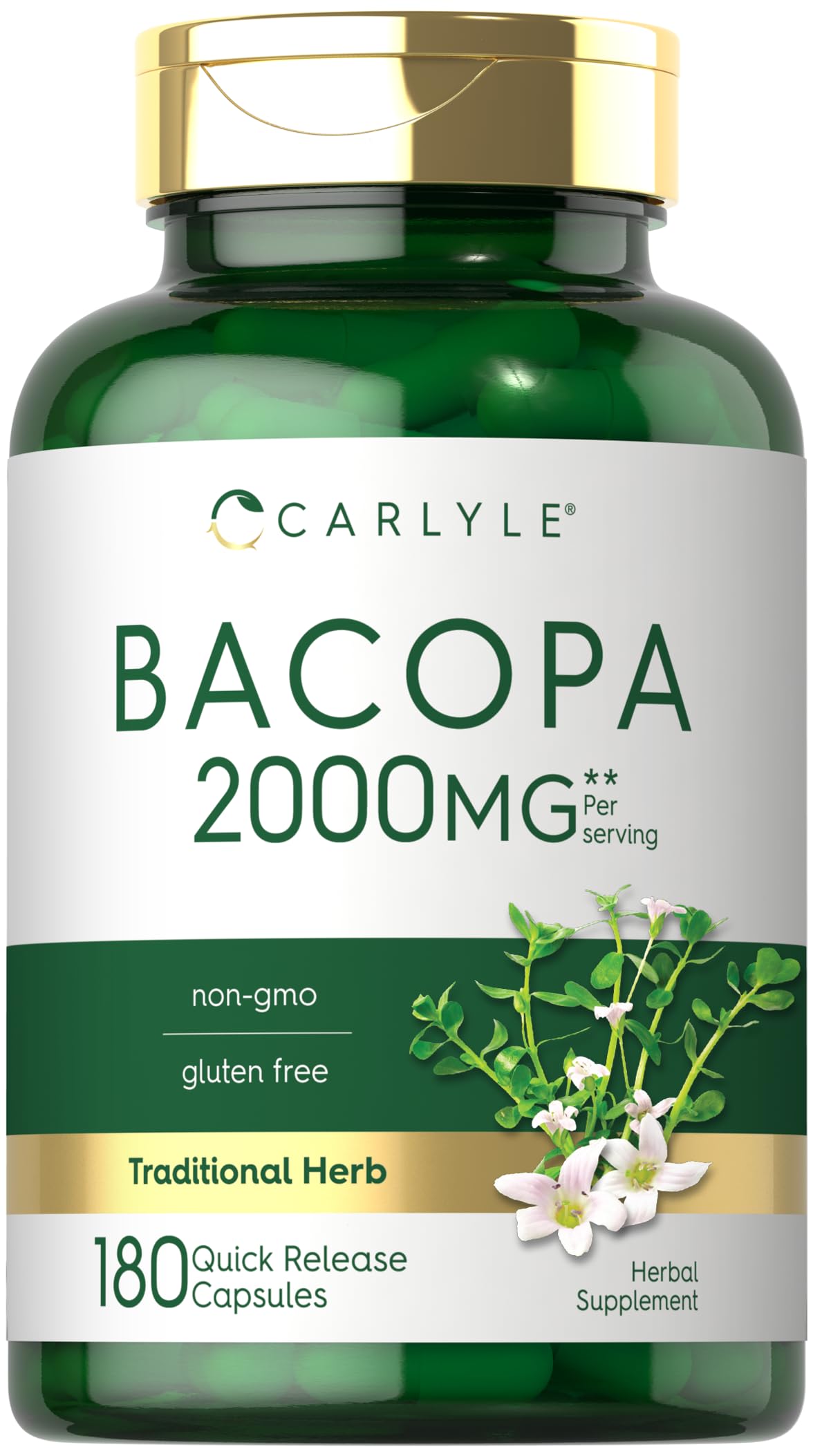 Carlyle Bacopa Monnieri Capsules bottle label