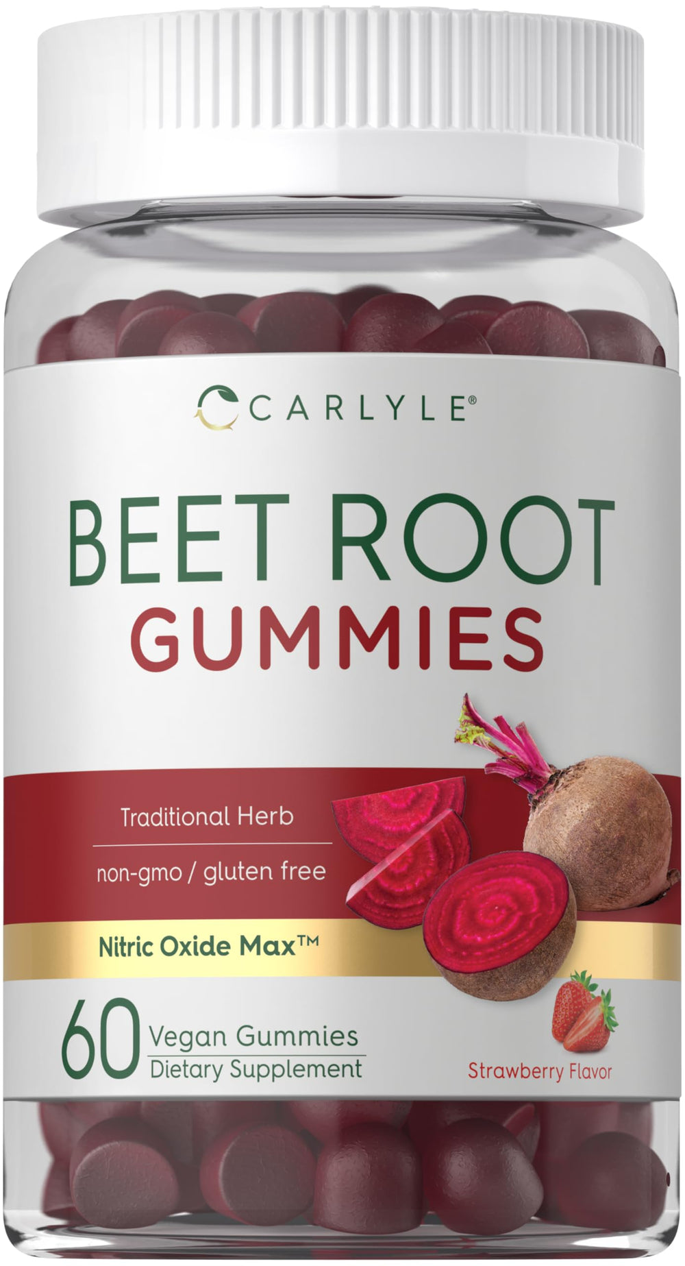 Carlyle Beet Root Gummies bottle front – 60 count