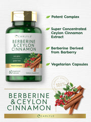 Vegetarian capsules of Carlyle Berberine with Ceylon Cinnamon