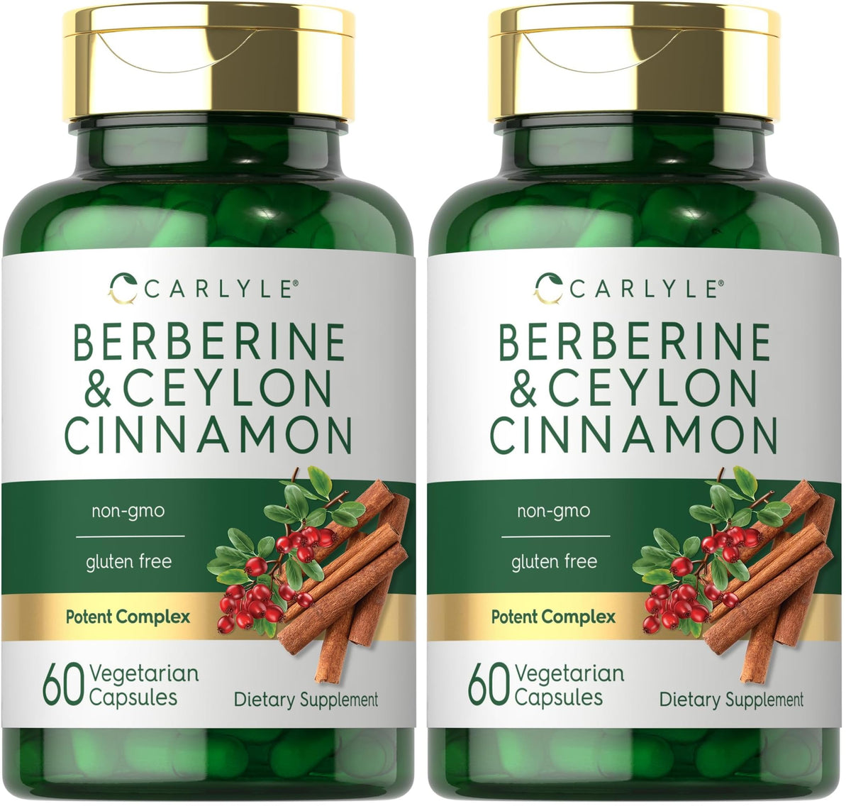 Carlyle Berberine with Ceylon Cinnamon bottle - front view