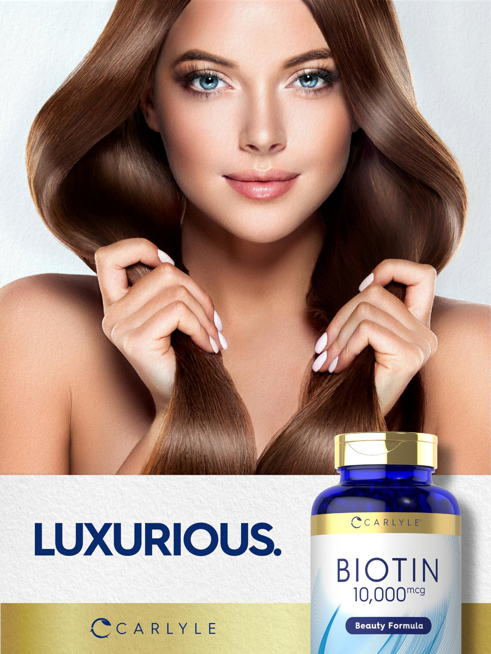 Daily use of Carlyle Biotin 10000mcg softgels for beauty regimen
