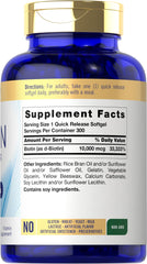 Biotin 10000mcg label close-up