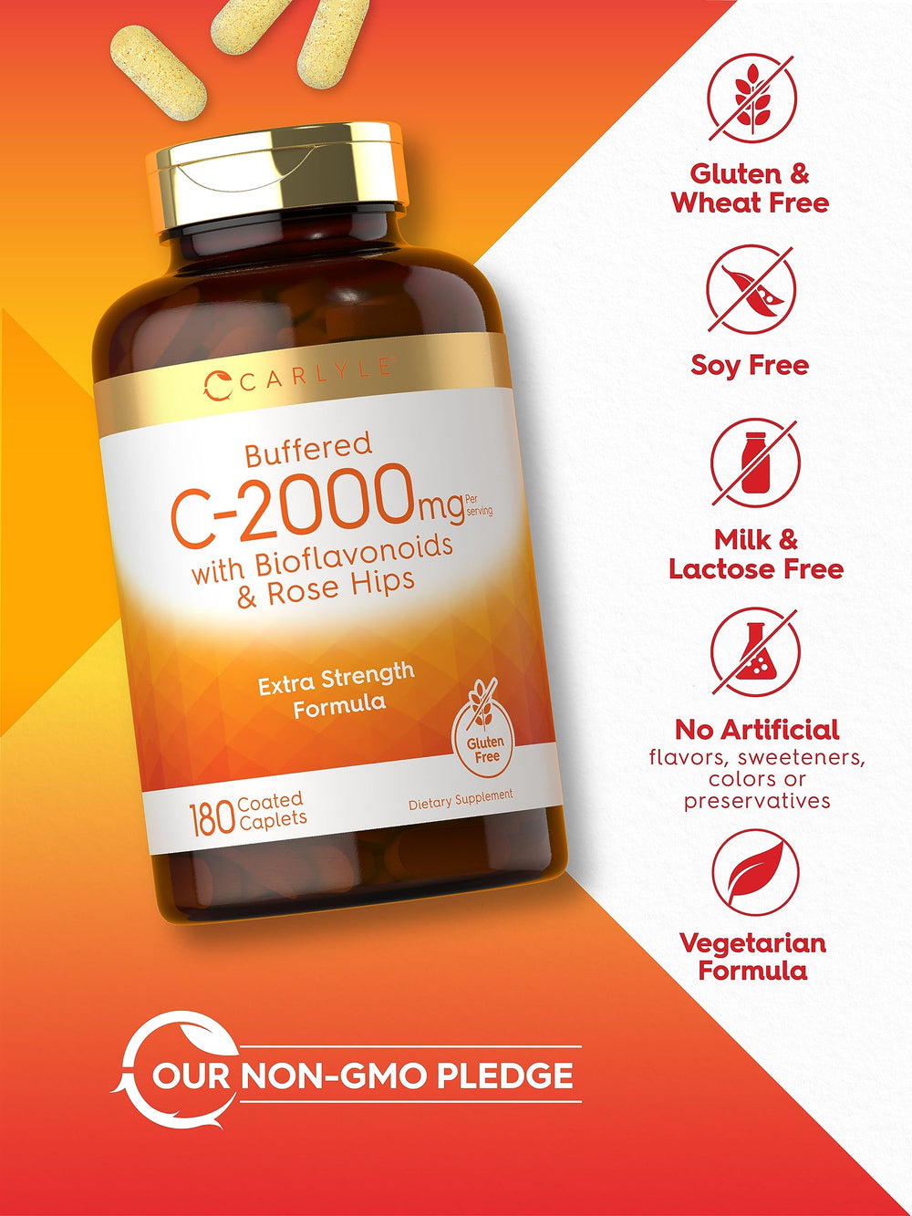 Vegetarian, gluten-free Carlyle Buffered Vitamin C