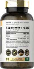 Carlyle Calcium 1200 mg label back showing nutrition facts