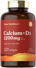 Bottle of Carlyle Calcium 1200 mg with Vitamin D3 softgels