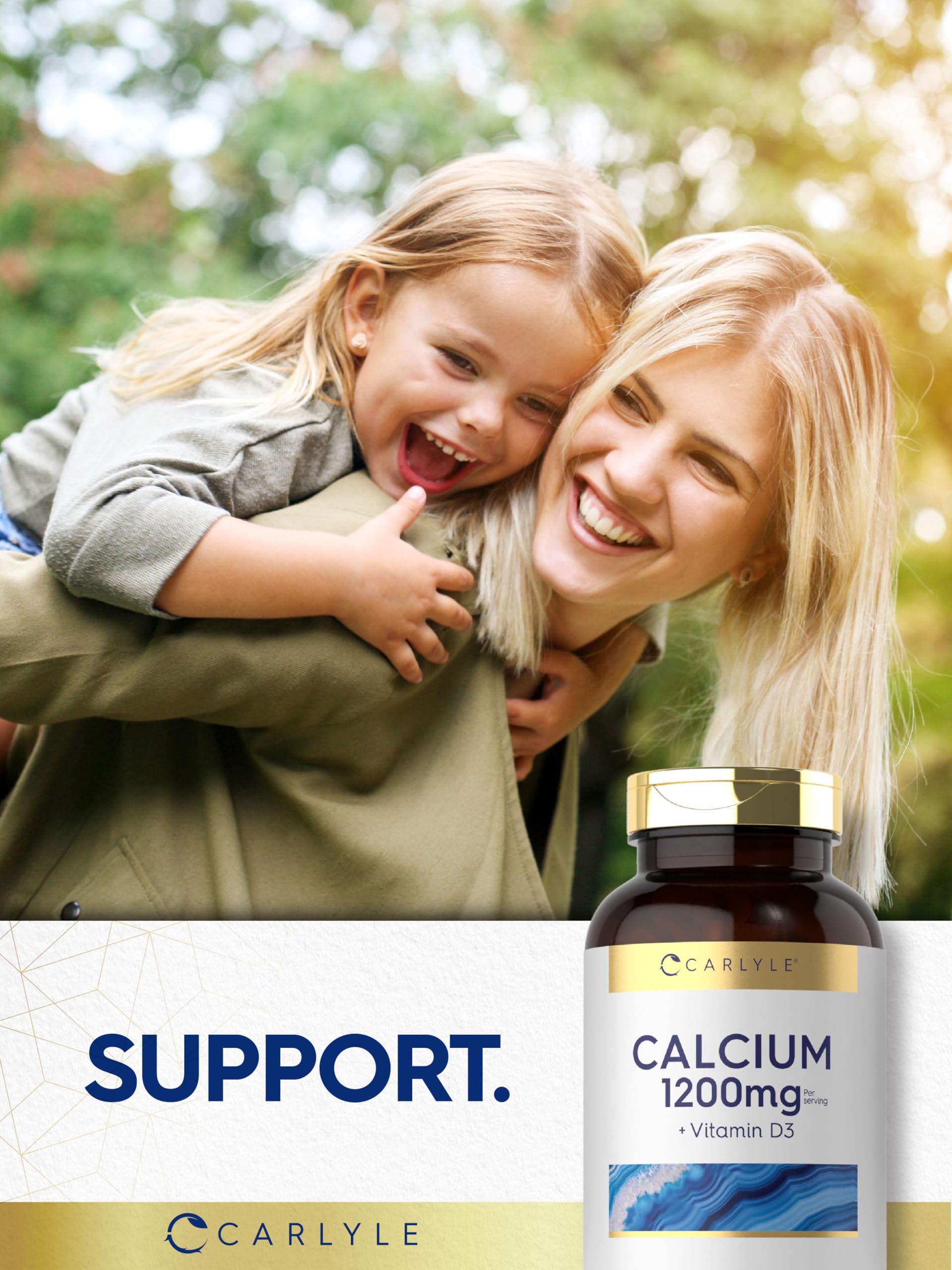 Ingredients label for Carlyle Calcium 1200mg