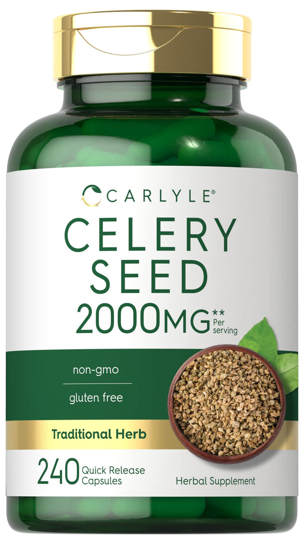 Carlyle Celery Seed Extract Capsules bottle front view