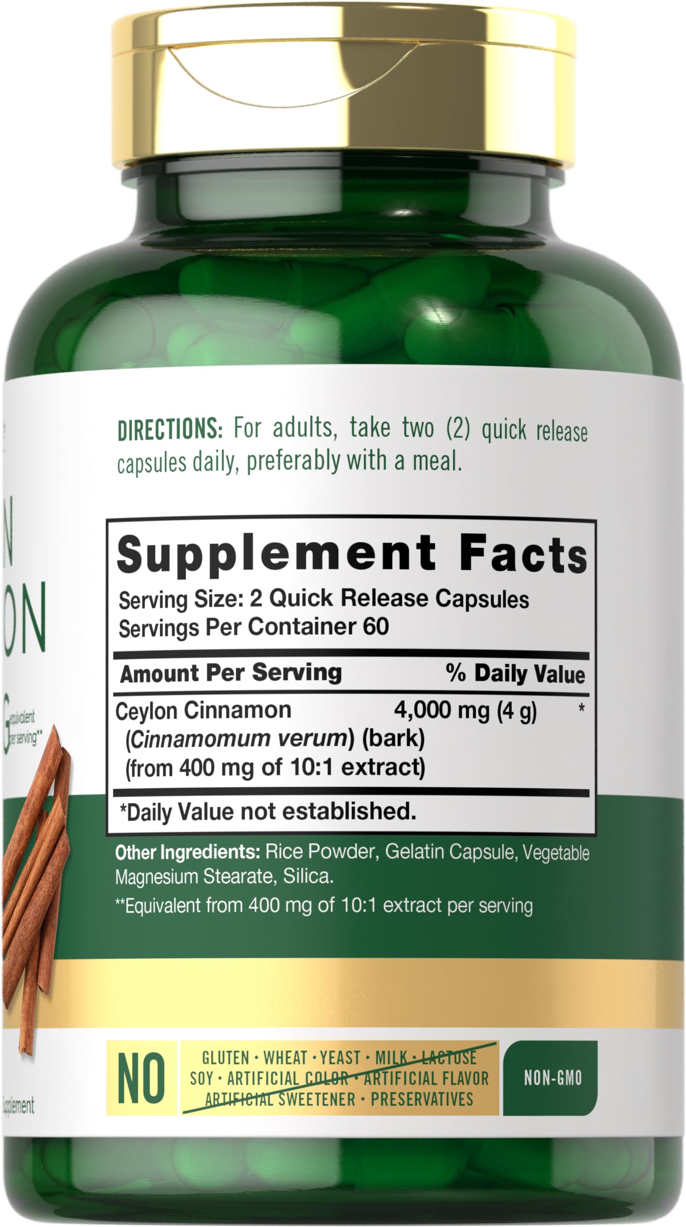 Bottle showing 4000 mg per serving