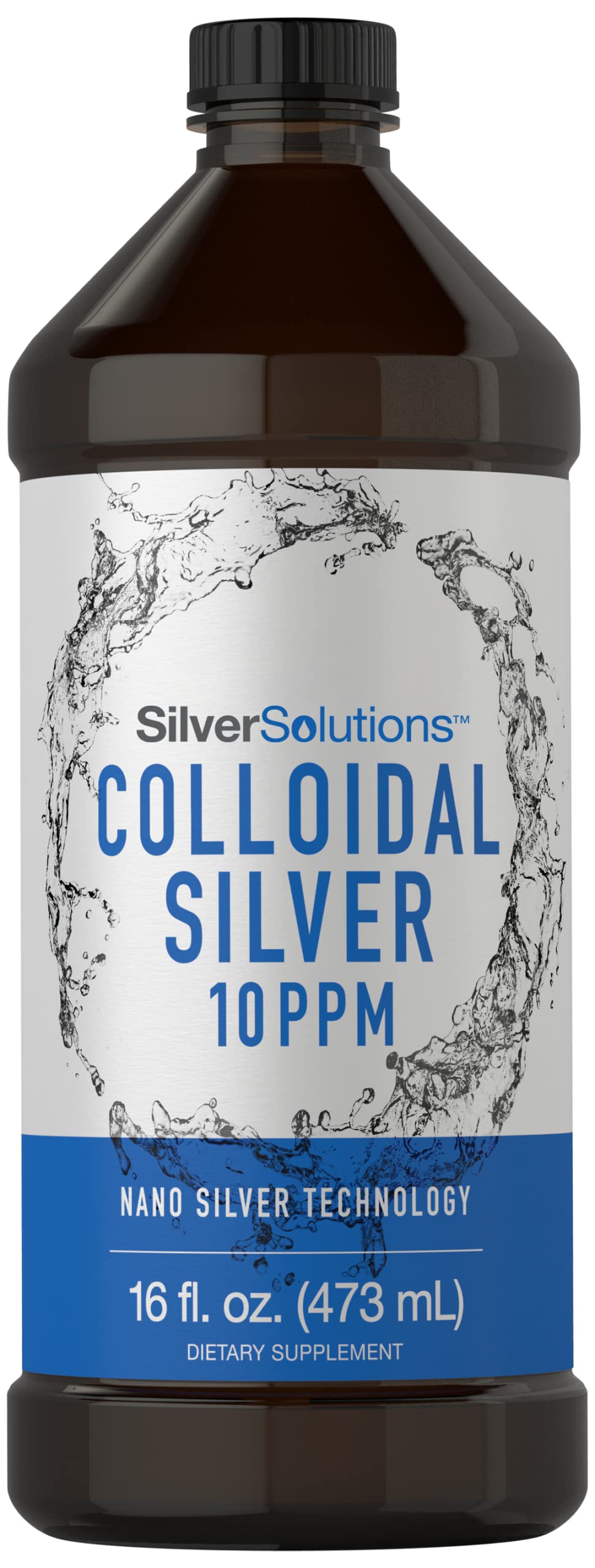 Bottle of Carlyle Colloidal Silver Liquid 10 PPM 16 fl oz