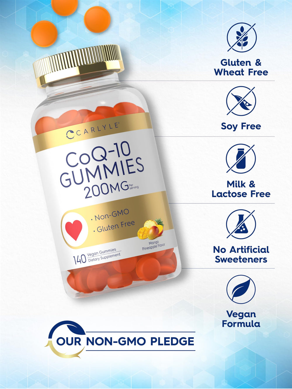 Laboratory-tested Carlyle CoQ10 gummies graphic
