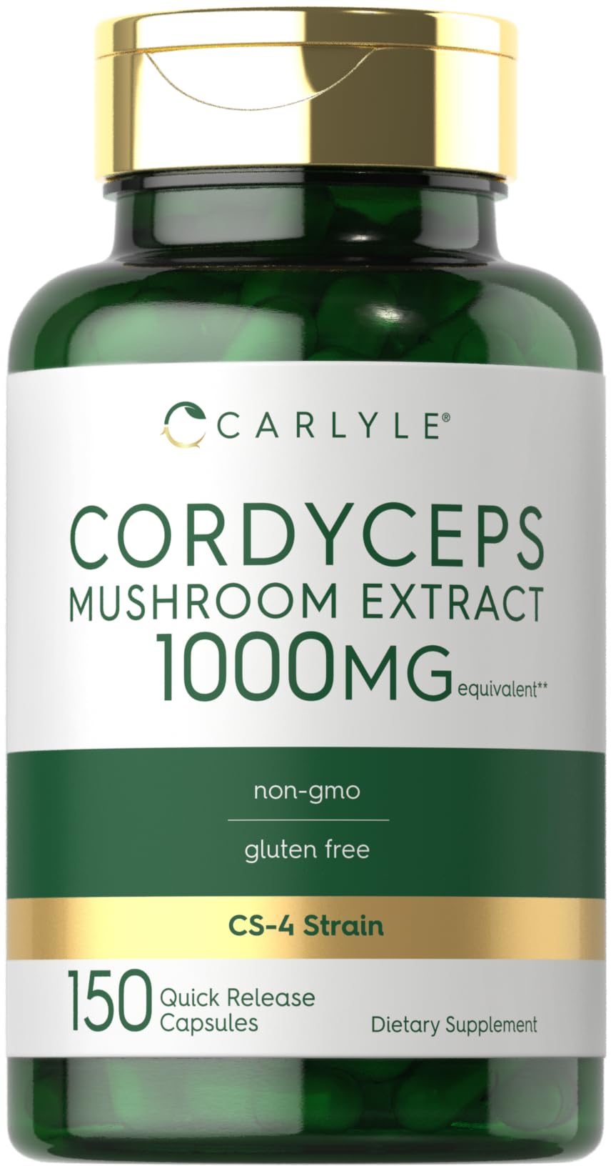 Carlyle Cordyceps 1000mg capsules bottle – 150 count