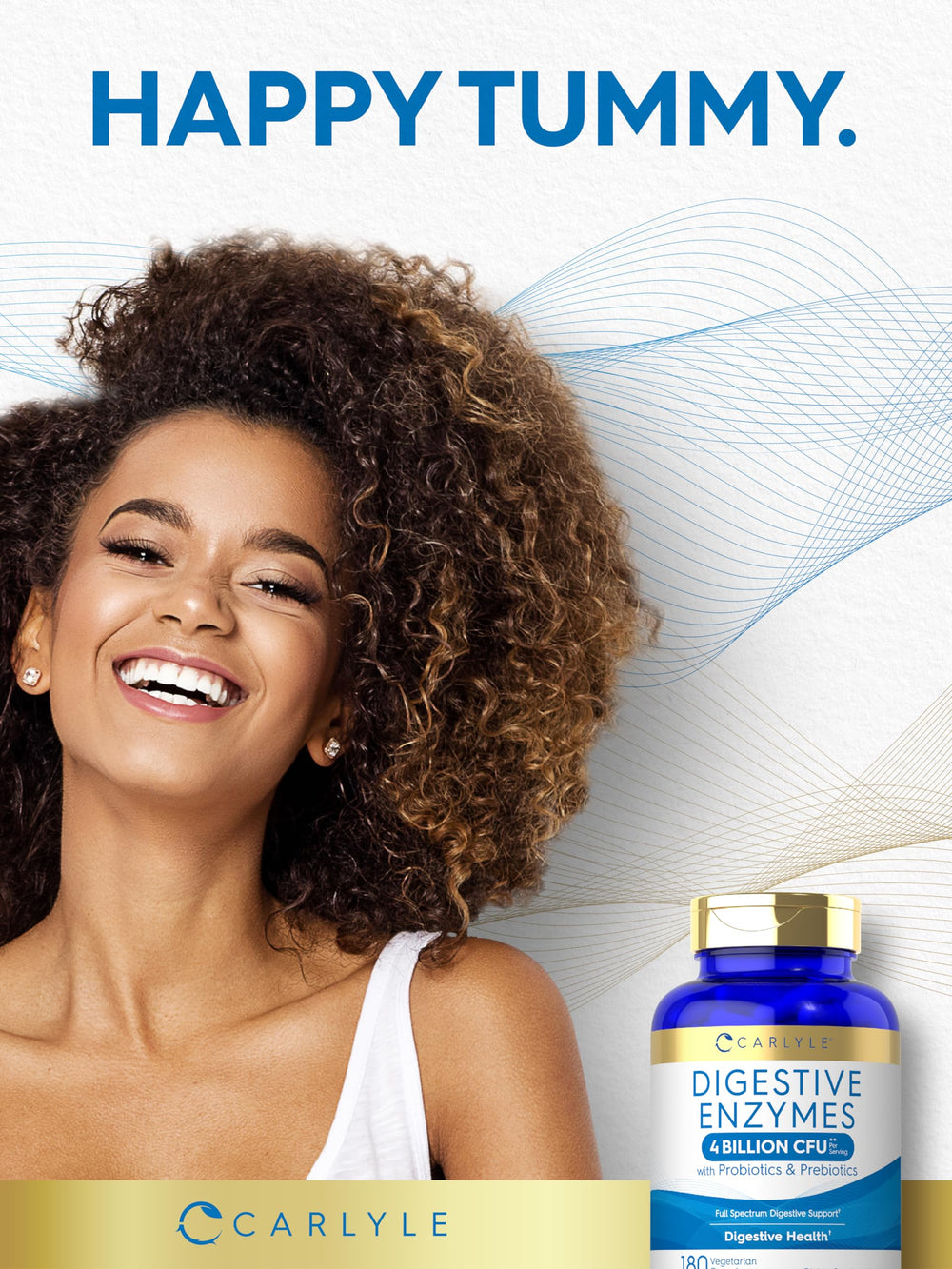 Capsules beside bottle in lifestyle setting