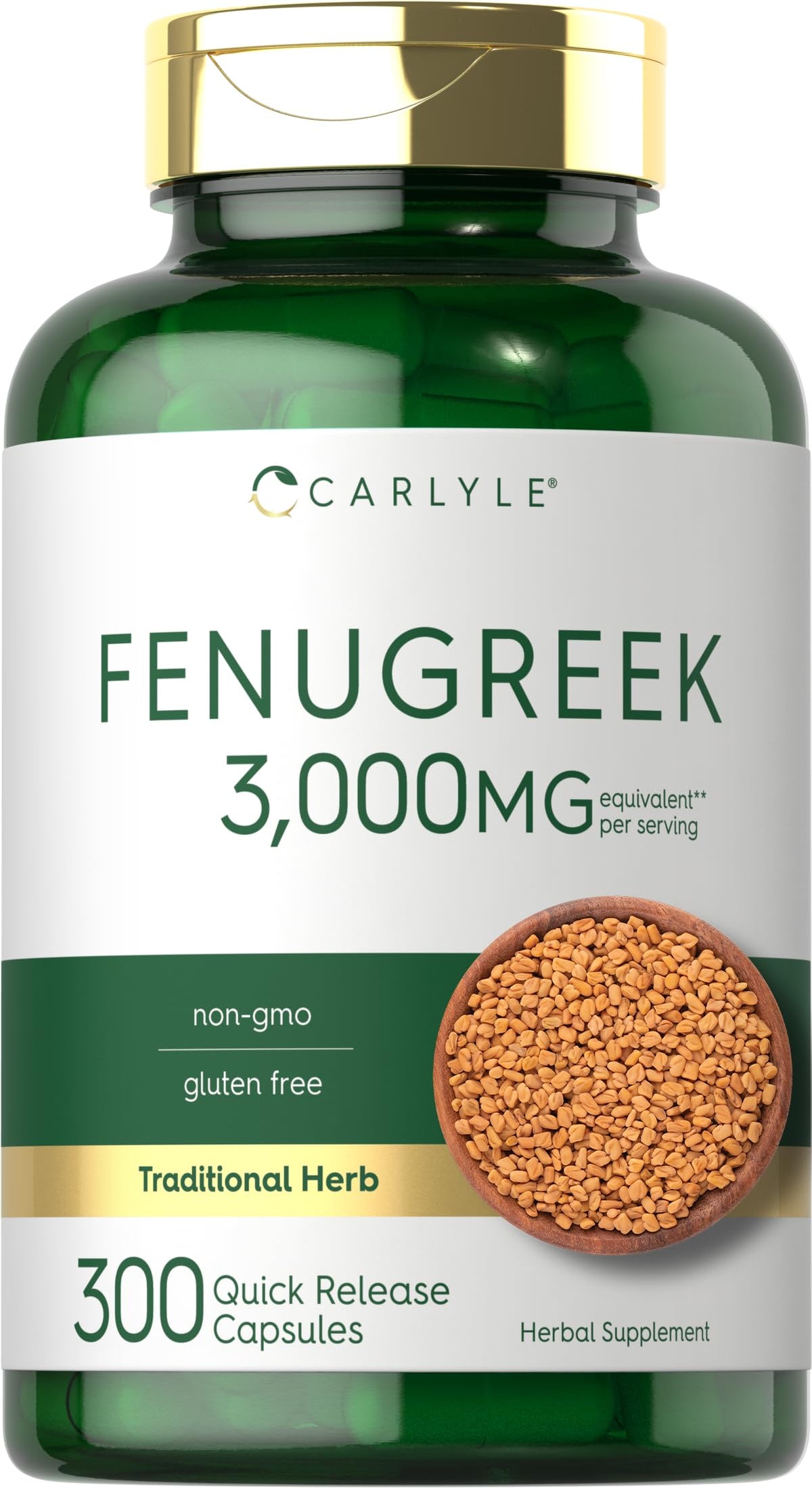 Carlyle Fenugreek Capsules bottle and label