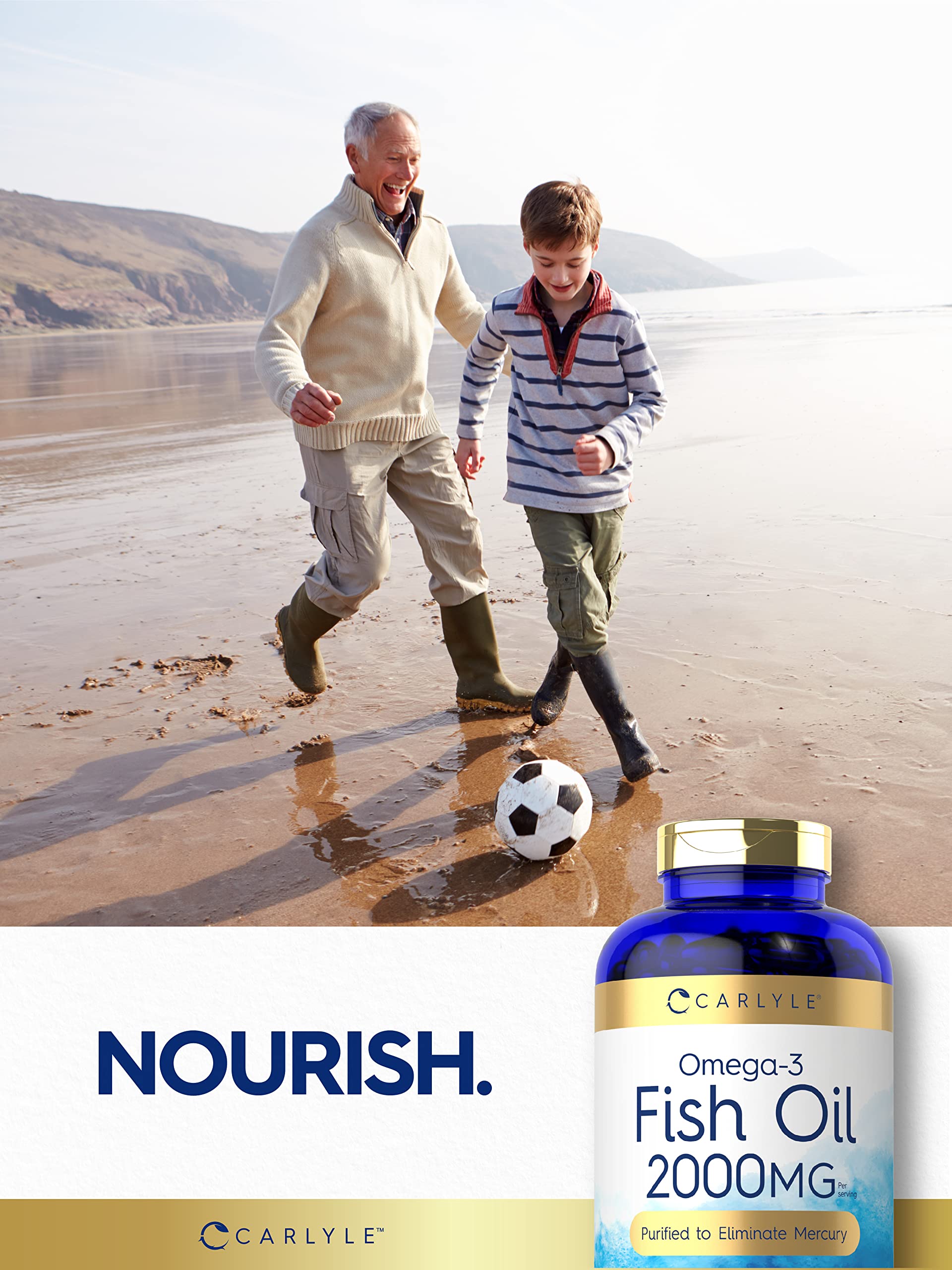 Natural lemon flavor indication on Carlyle Fish Oil Omega-3