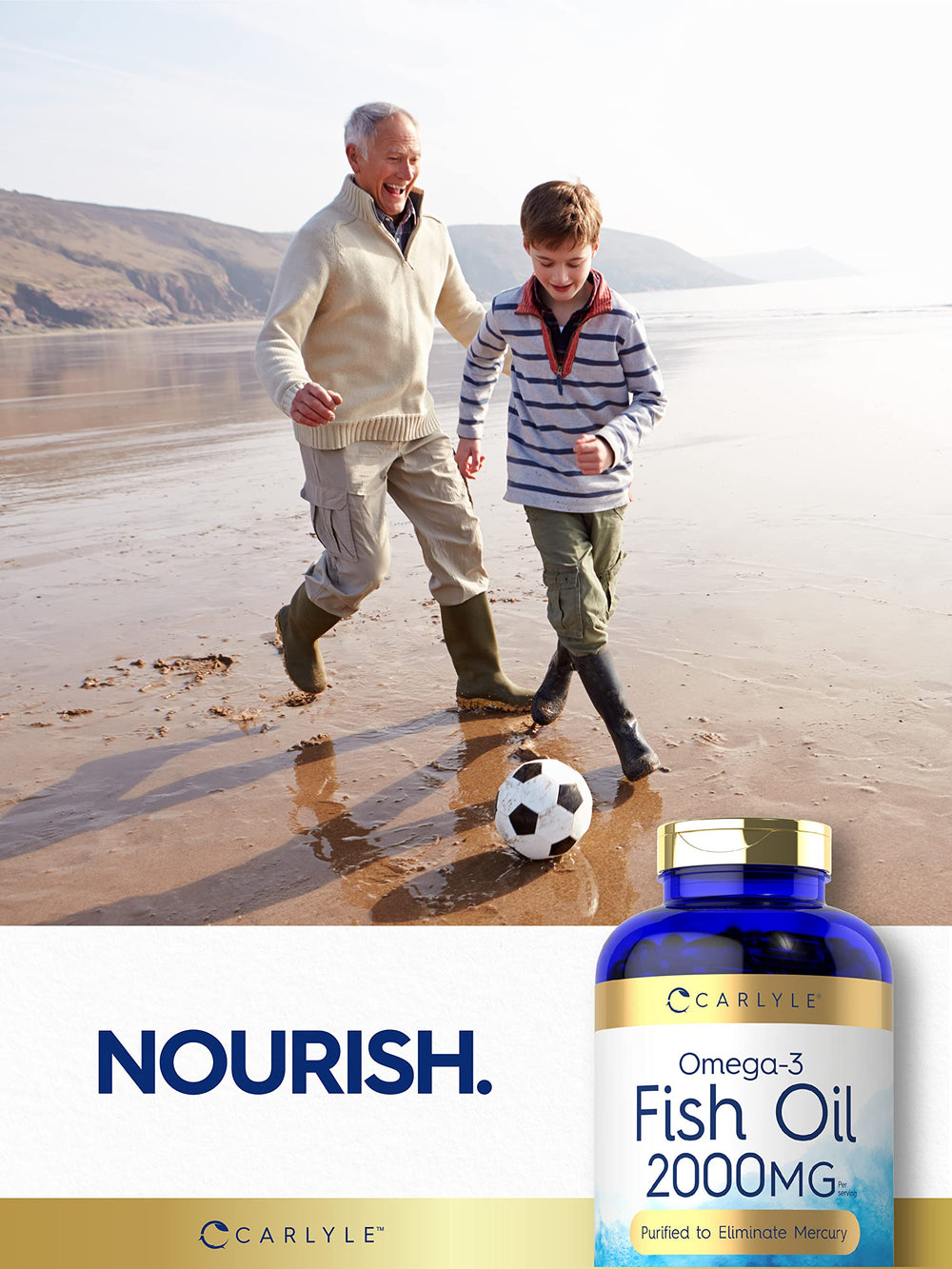 Natural lemon flavor indication on Carlyle Fish Oil Omega-3