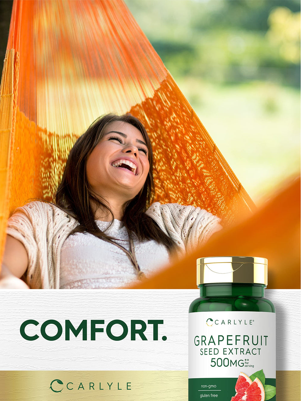 Supplement facts panel for Carlyle Grapefruit Seed Extract