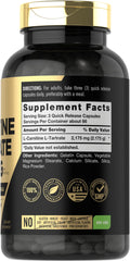 Carlyle L-Carnitine Tartrate quick-release capsules prepared for pre-workout support.