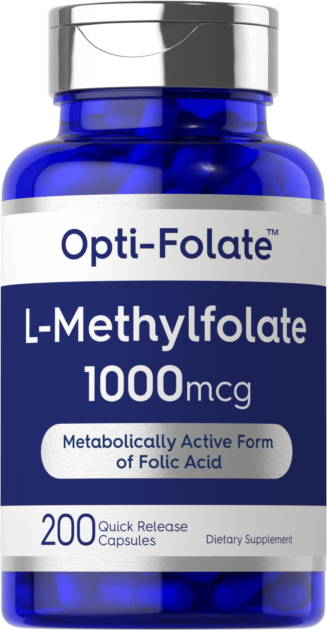 Carlyle L-Methylfolate 1000mcg bottle label