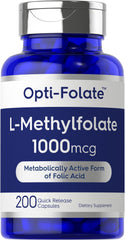 Carlyle L-Methylfolate 1000mcg bottle label