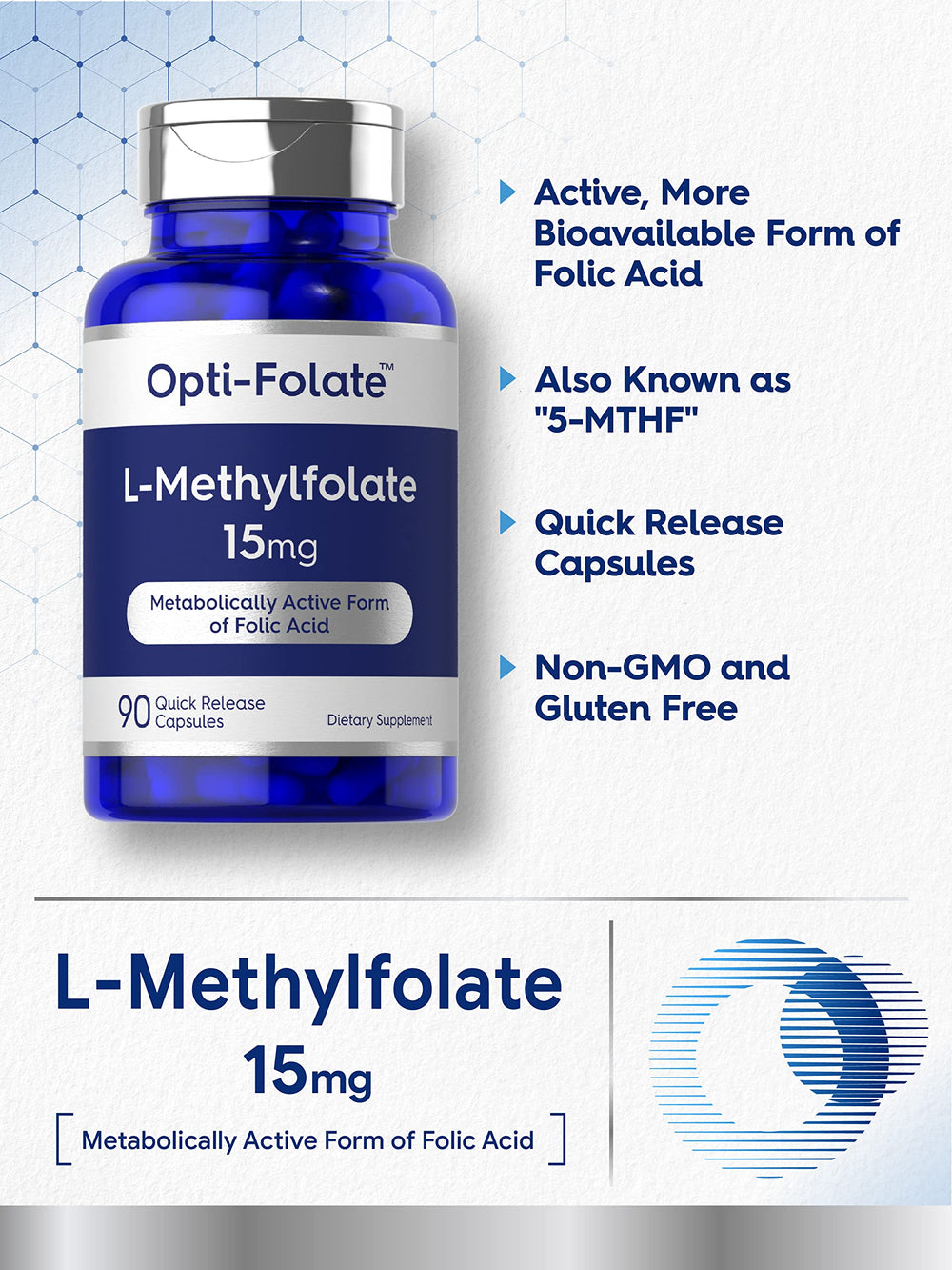 L-Methylfolate 15mg capsule packaging detail