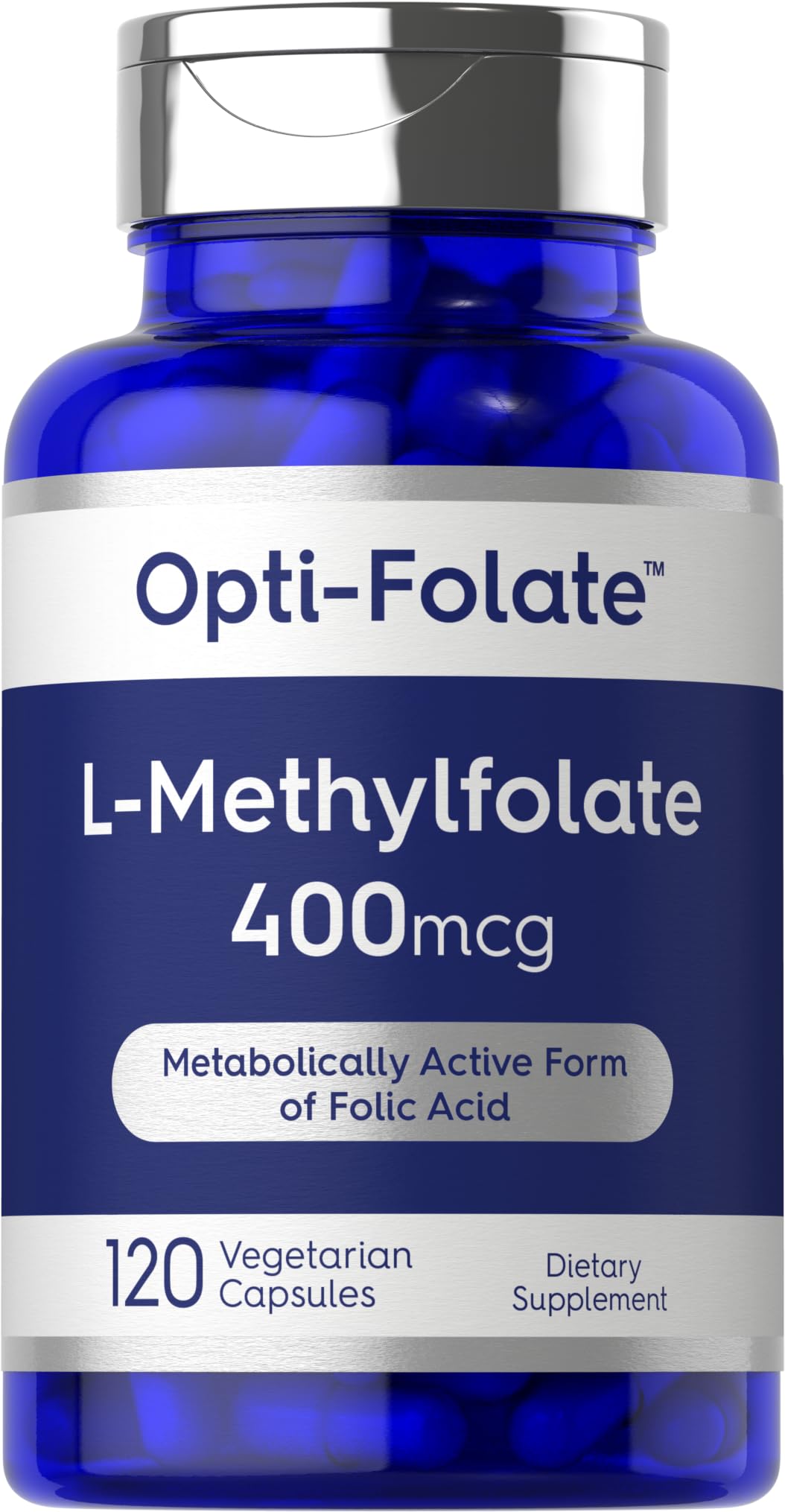 Carlyle L-Methylfolate 400 mcg bottle front view