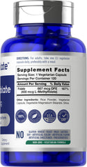 Carlyle L-Methylfolate 400 mcg bottle with capsules