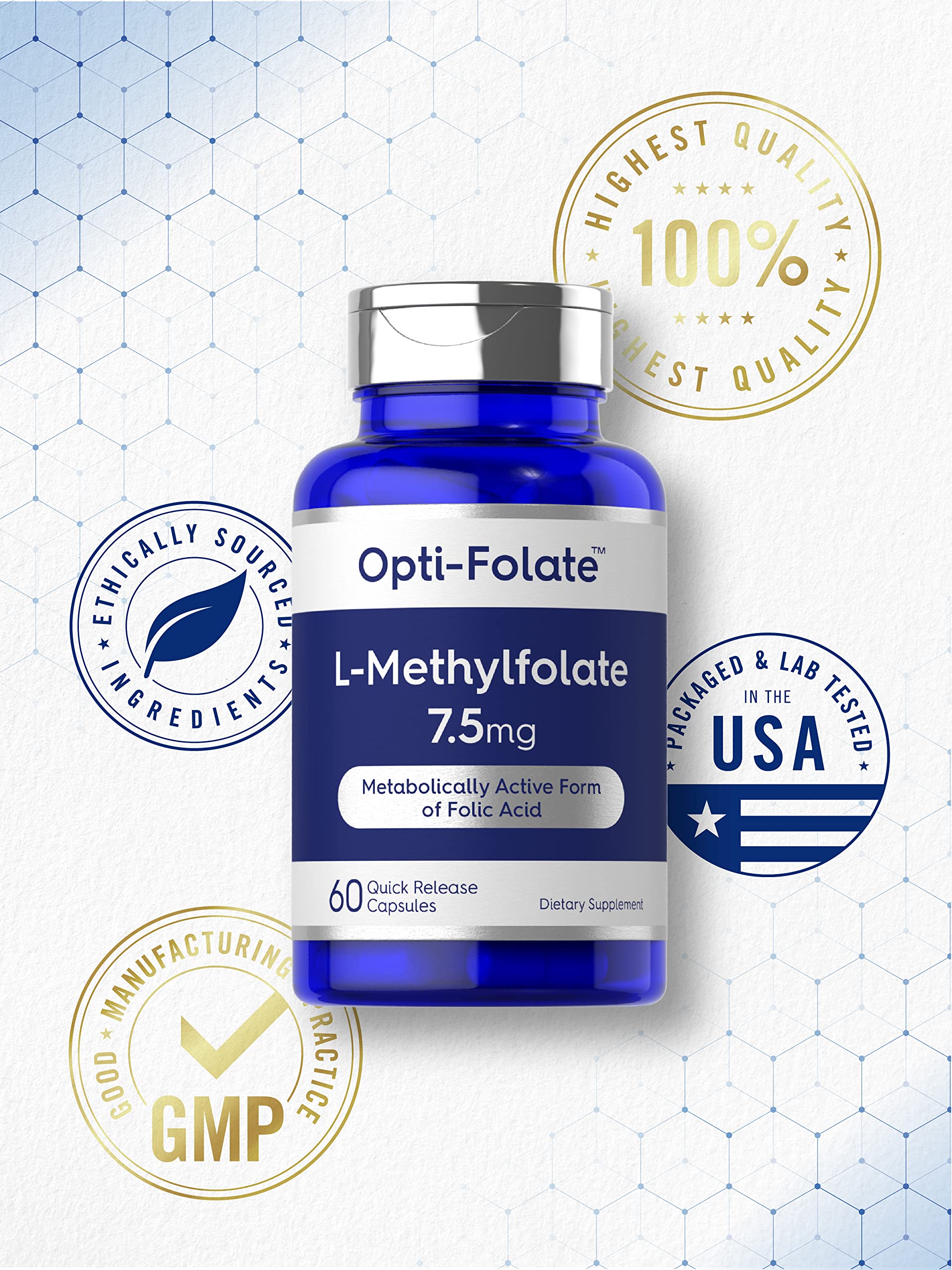 Gluten-free and Non-GMO methylfolate capsules