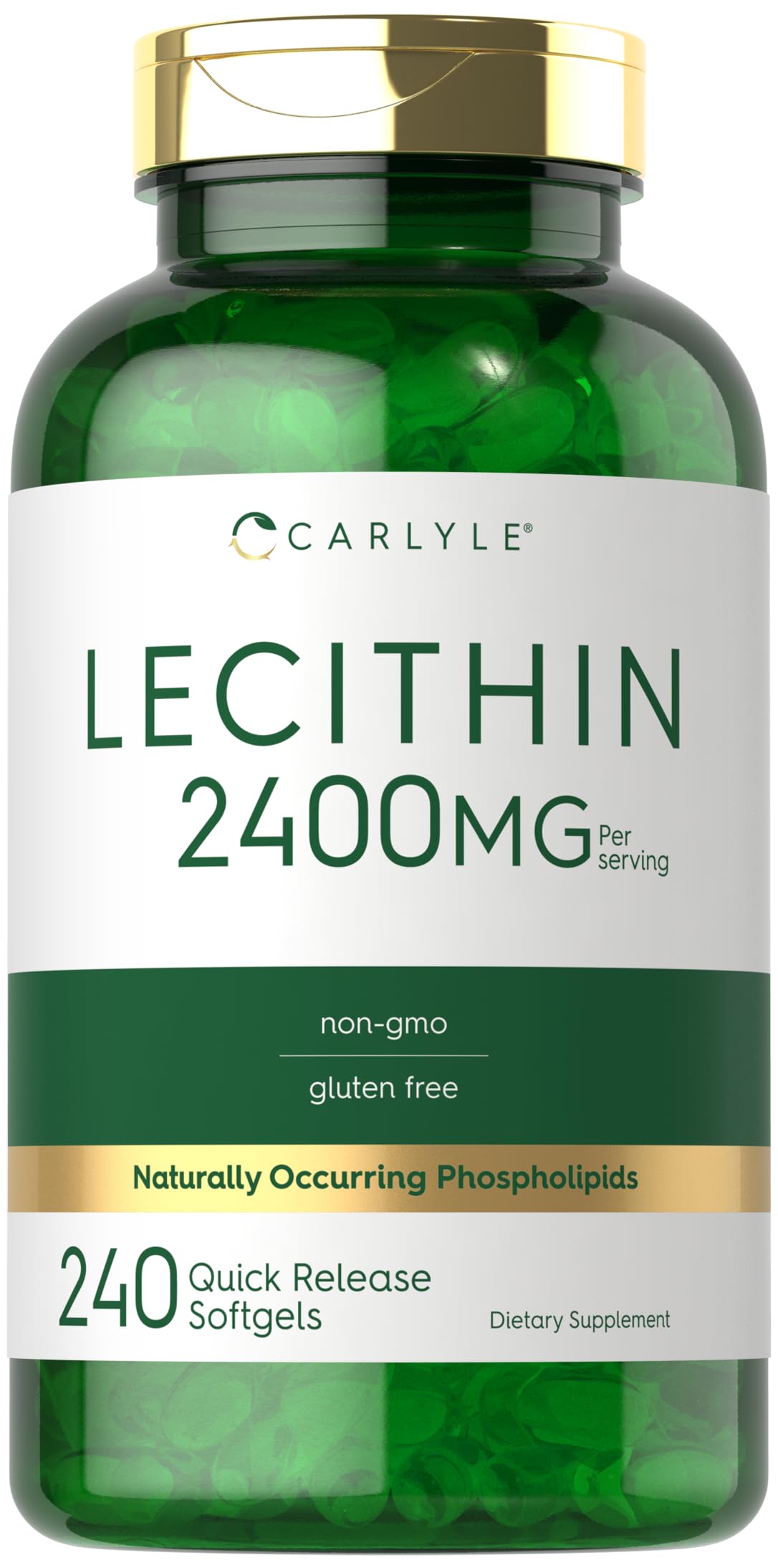 Carlyle Lecithin Supplement bottle front view with 240 softgels