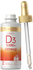 Carlyle Liquid Vitamin D3 5000 IU bottle and label