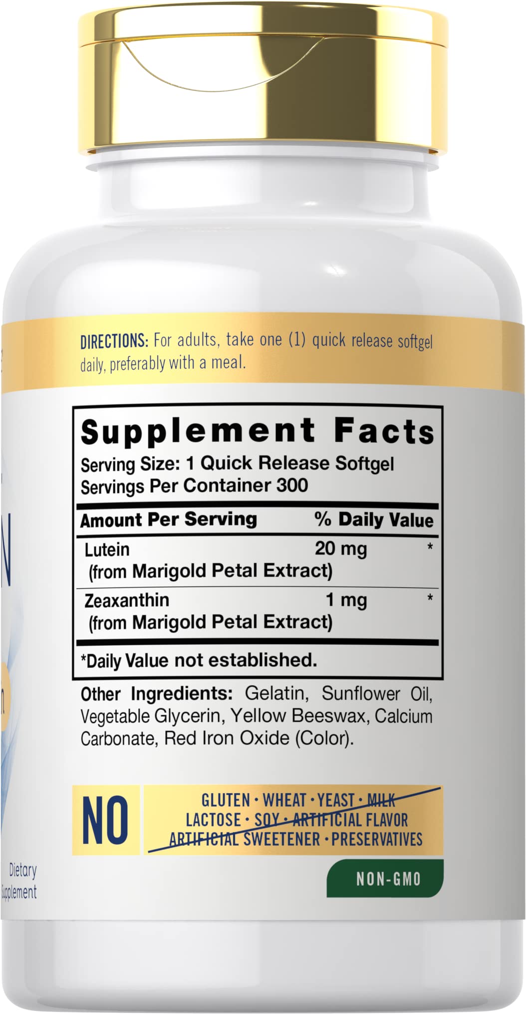 Carlyle Lutein Zeaxanthin 20mg 300 Softgels packaging