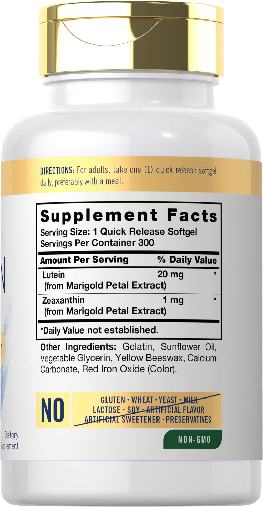 Carlyle Lutein Zeaxanthin 20mg 300 Softgels packaging