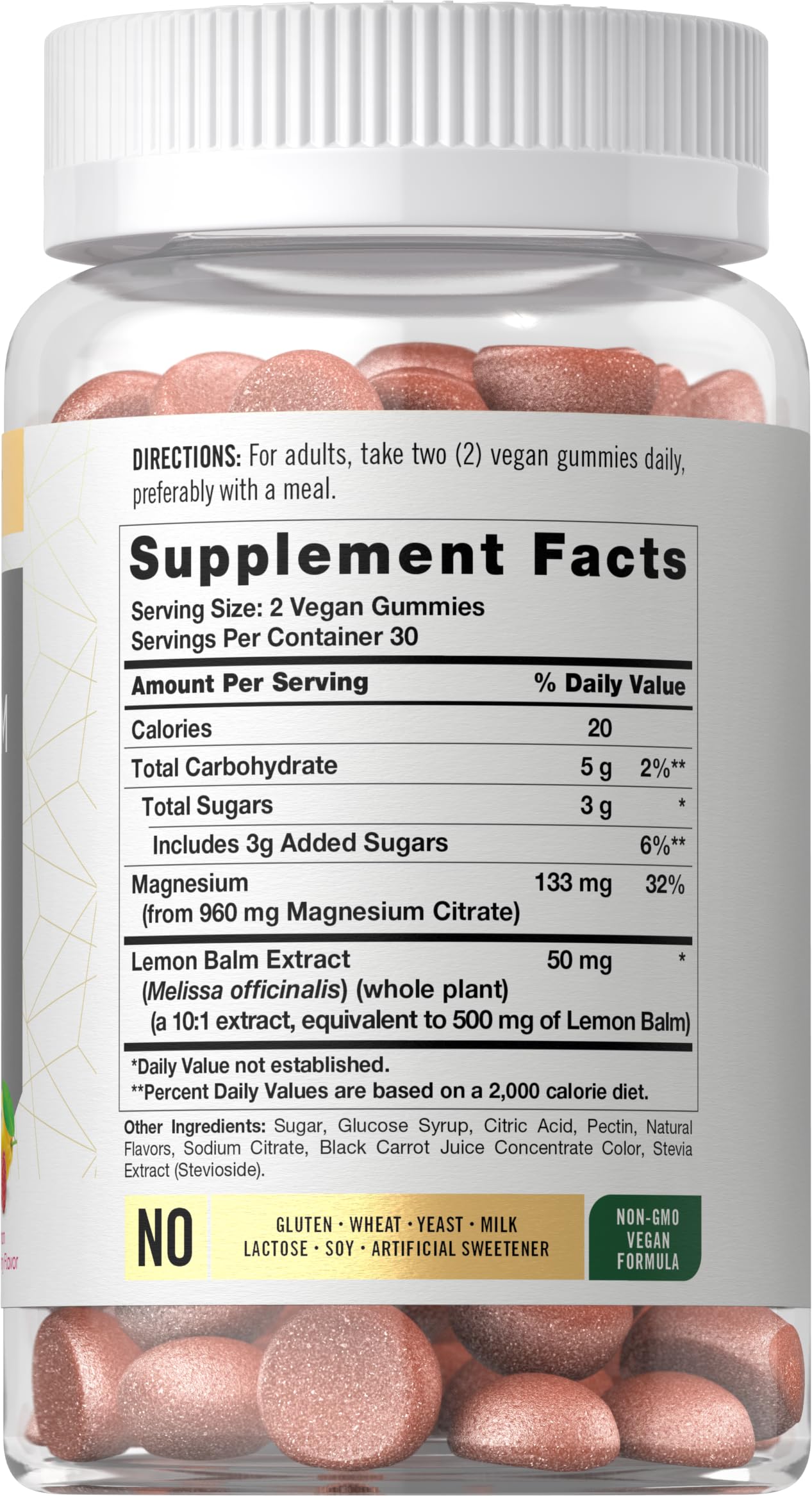 Vegan Lemon Raspberry Carlyle Magnesium Citrate Gummies