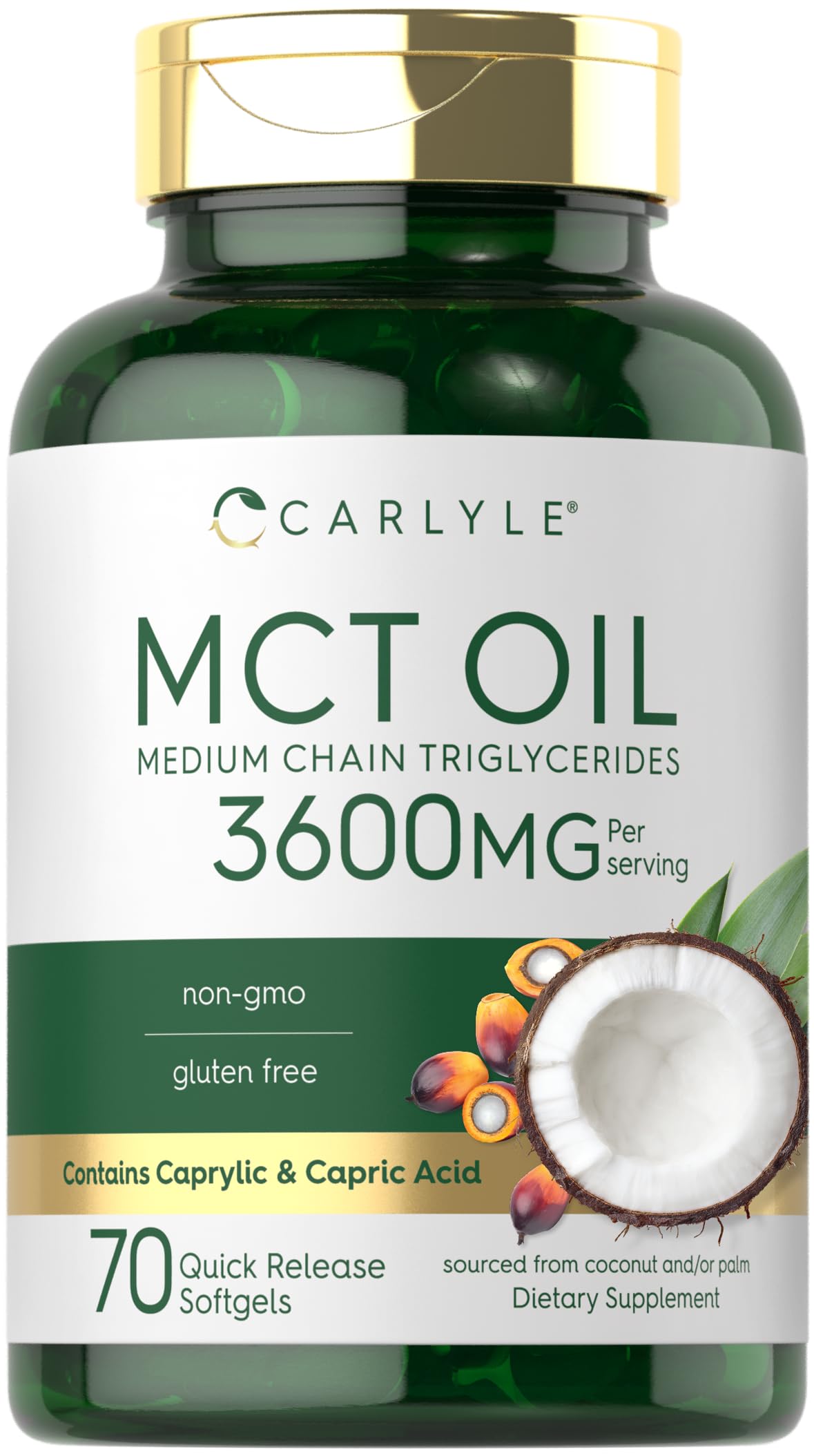 Carlyle MCT Oil Capsules bottle front view