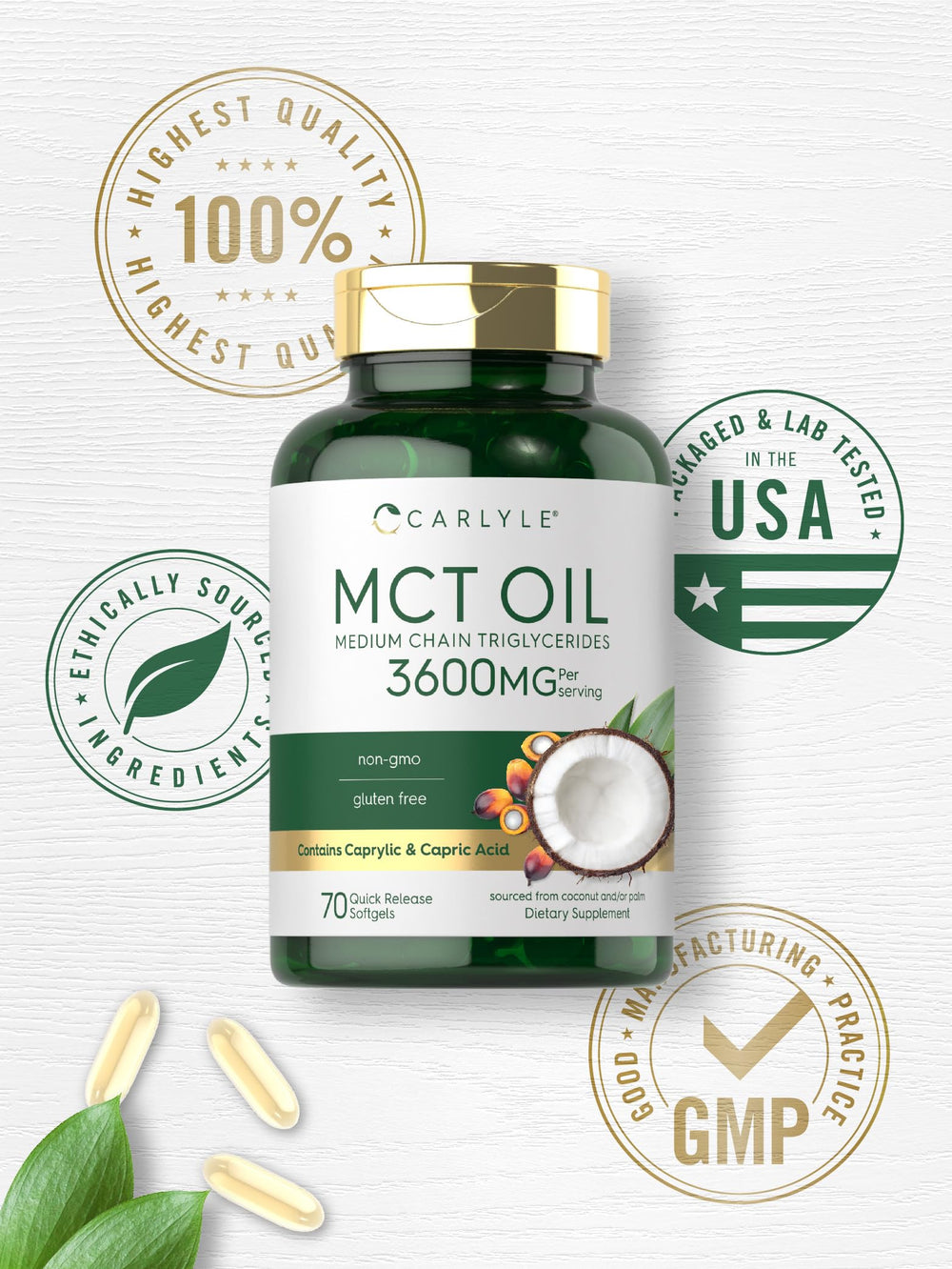 Keto-friendly MCT oil capsules for quick energy