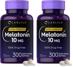 Carlyle Melatonin 10mg softgels bottle packaging close-up