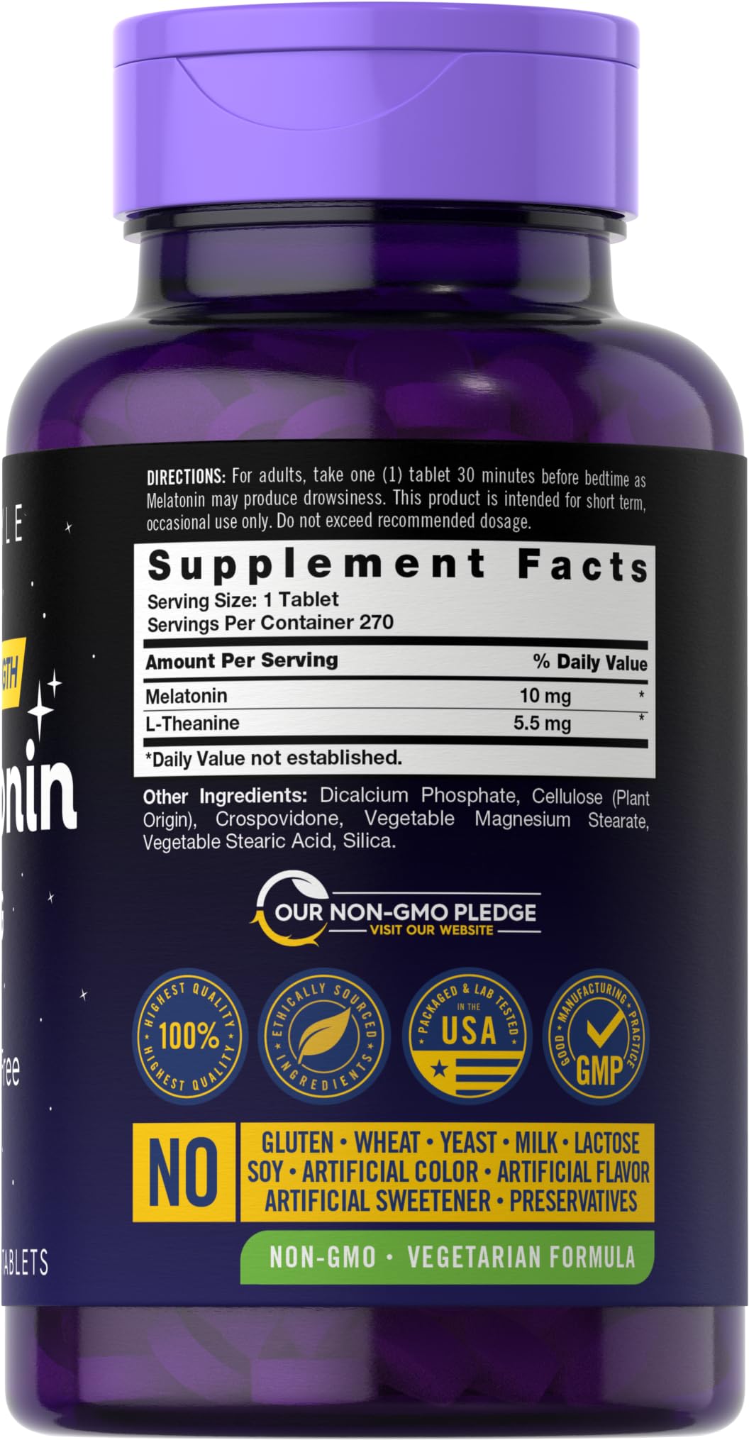 Carlyle Melatonin 10mg tablets close-up