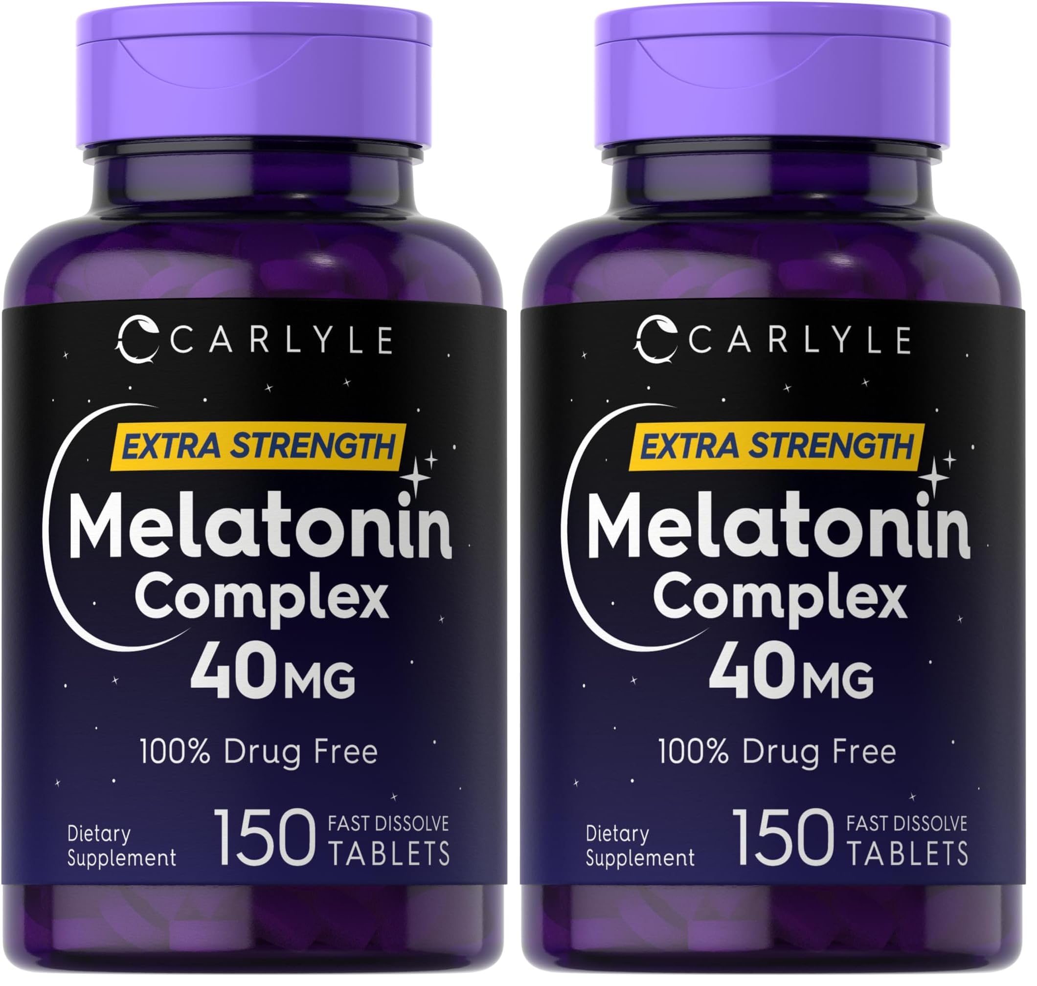 Carlyle Melatonin 40mg Complex Pack (2 bottles) front view
