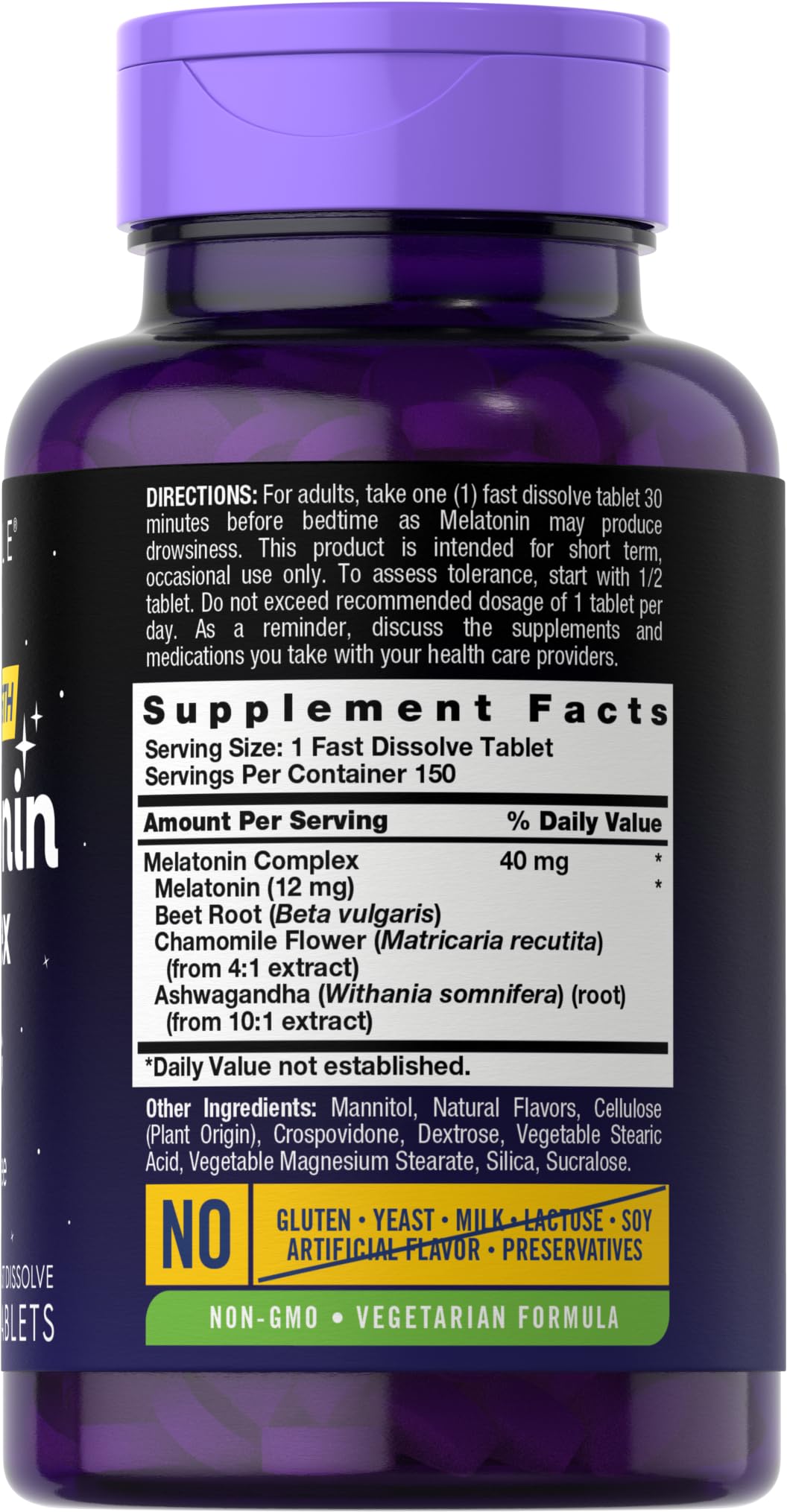 Fast-dissolve melatonin tablets product image