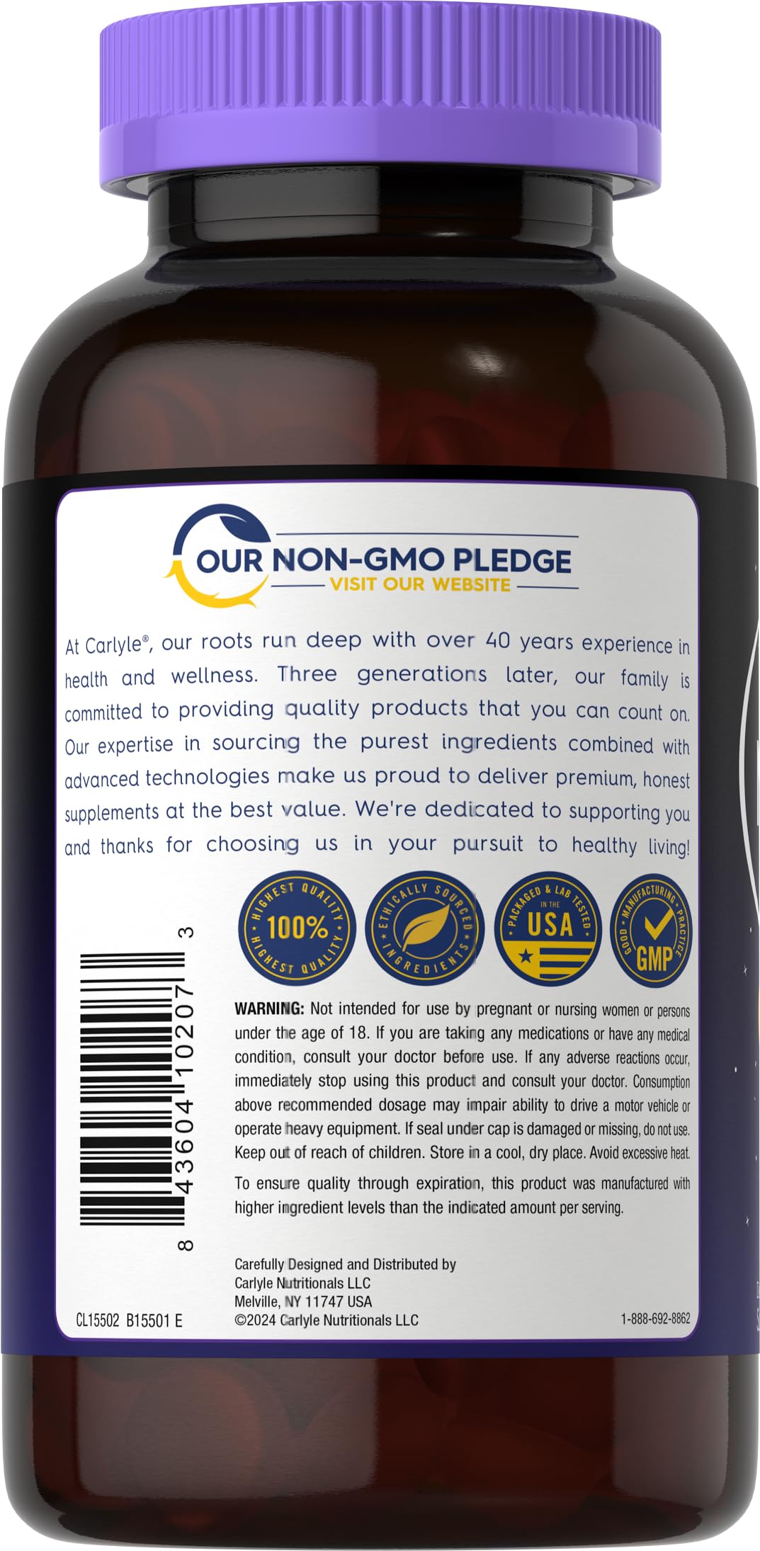 Close-up of Carlyle Melatonin Gummies Berry flavor