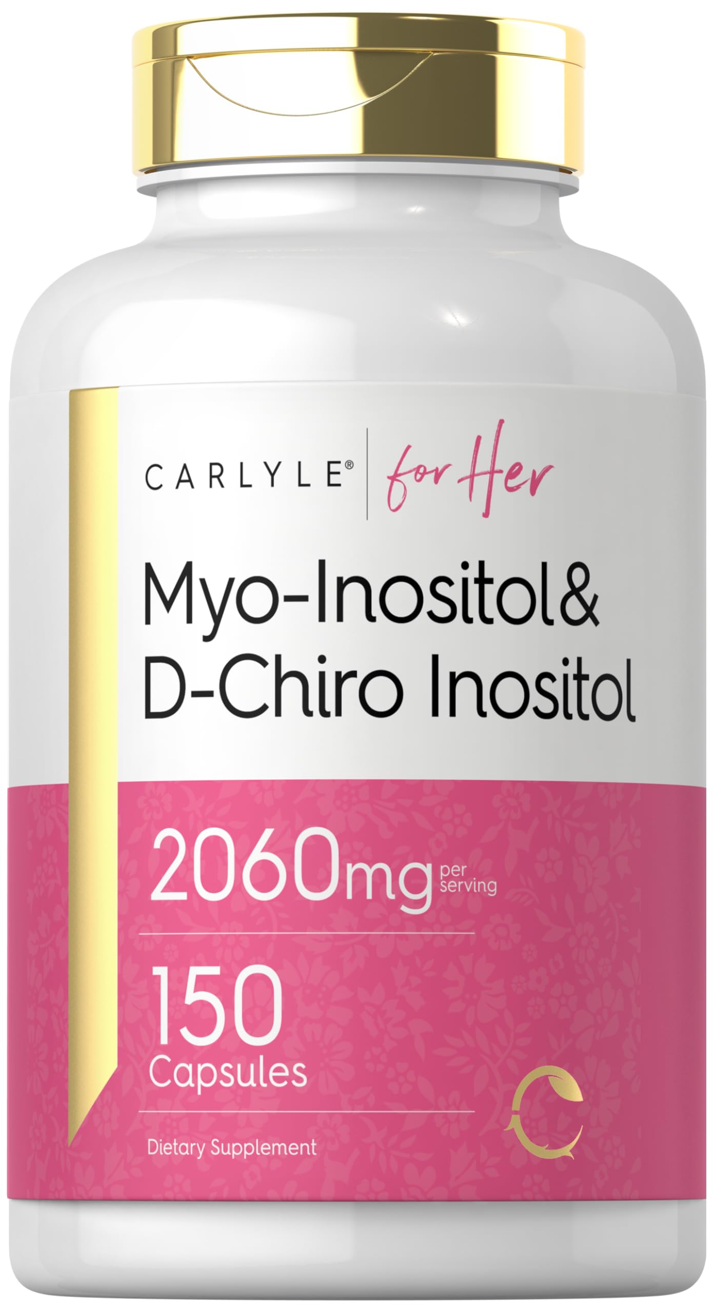 Carlyle Myo-Inositol & D-Chiro Inositol supplement bottle label