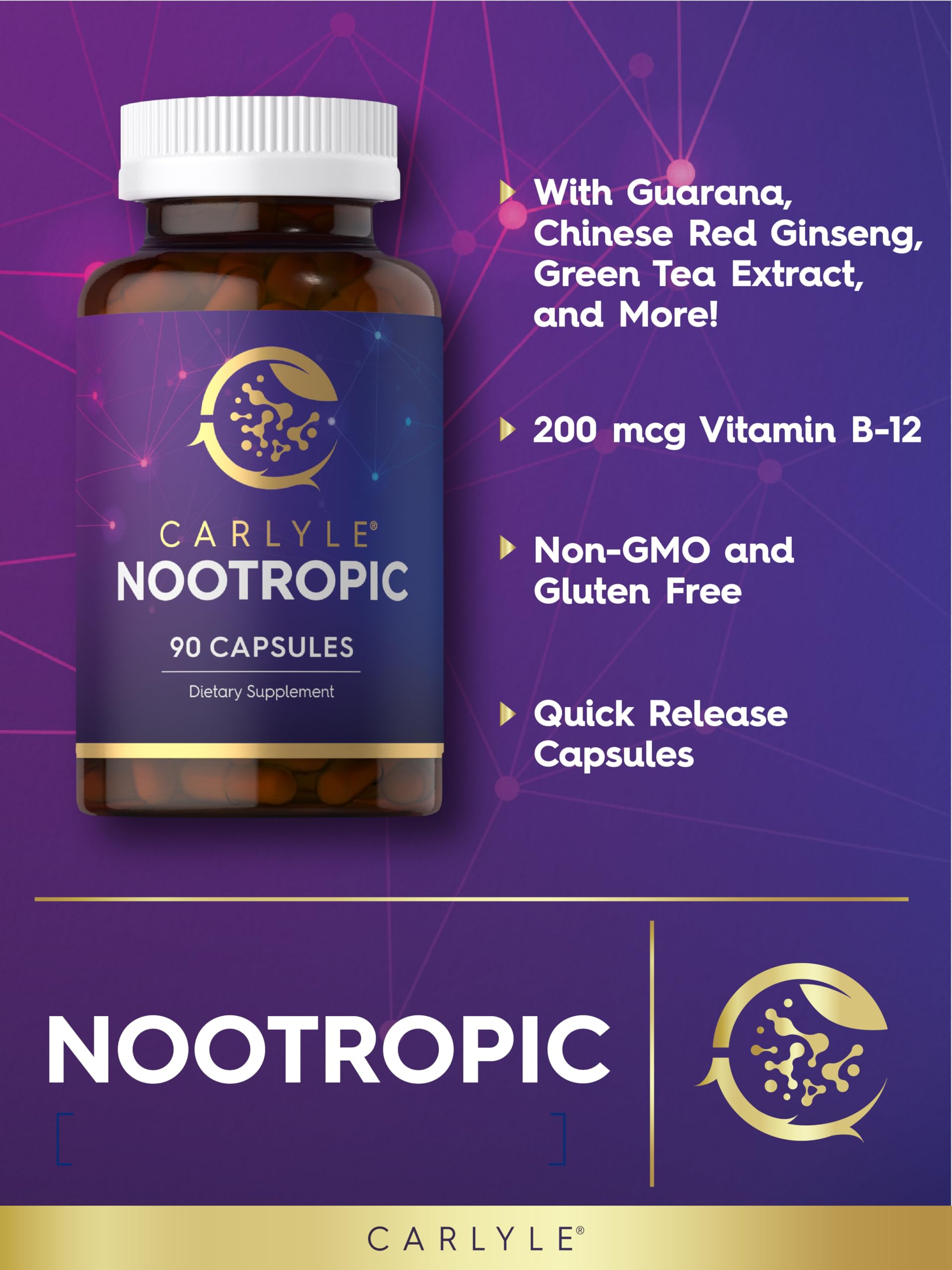 Laboratory-tested ingredients used in Carlyle Nootropic