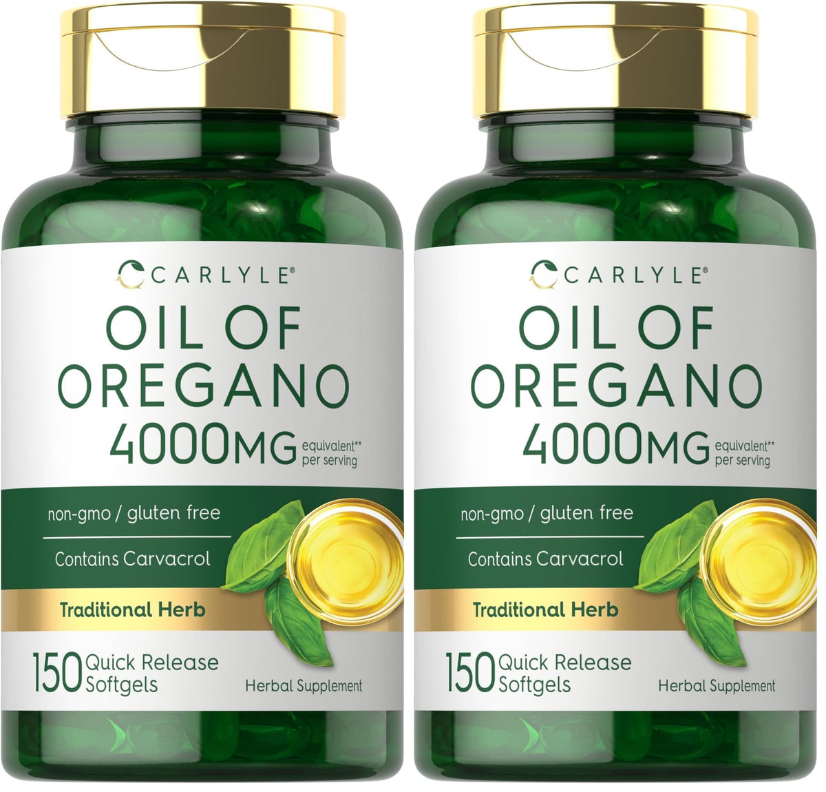 Hero image: Carlyle Oregano Oil 4000mg - 150 softgels, pack of 2
