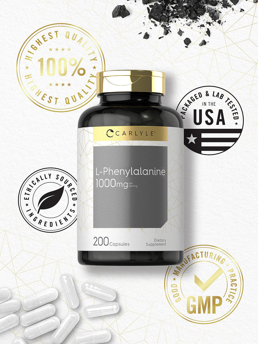 Label showing non-GMO and gluten-free claims