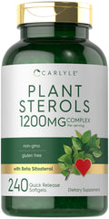 Carlyle Plant Sterols 1200 mg 240 softgels bottle