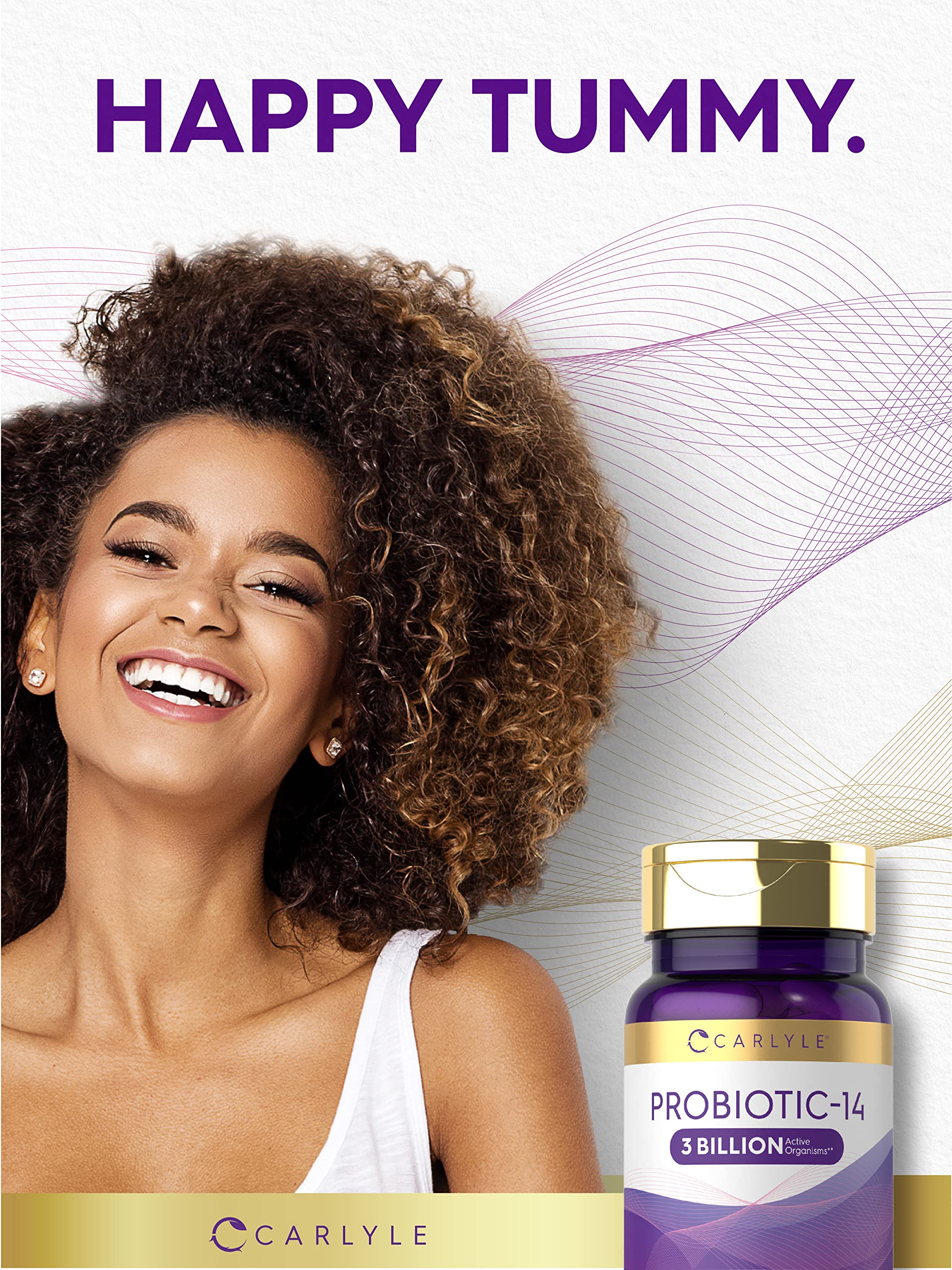 Capsules close-up of Carlyle Probiotic product