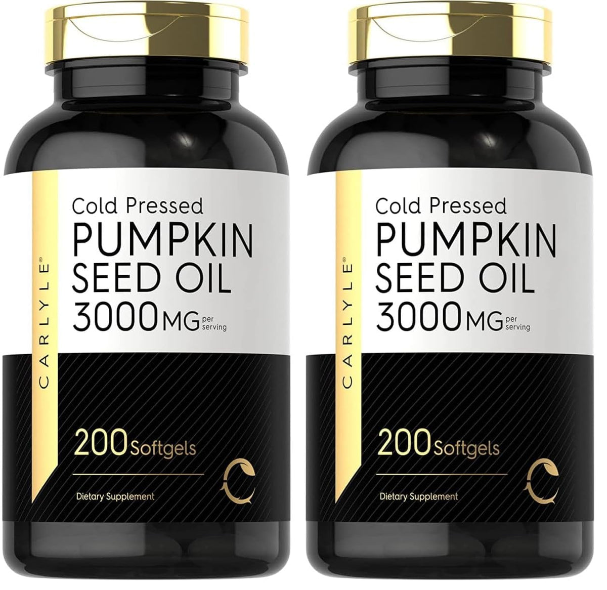 Carlyle Pumpkin Seed Oil 3000mg - 2-Pack Bottle Front