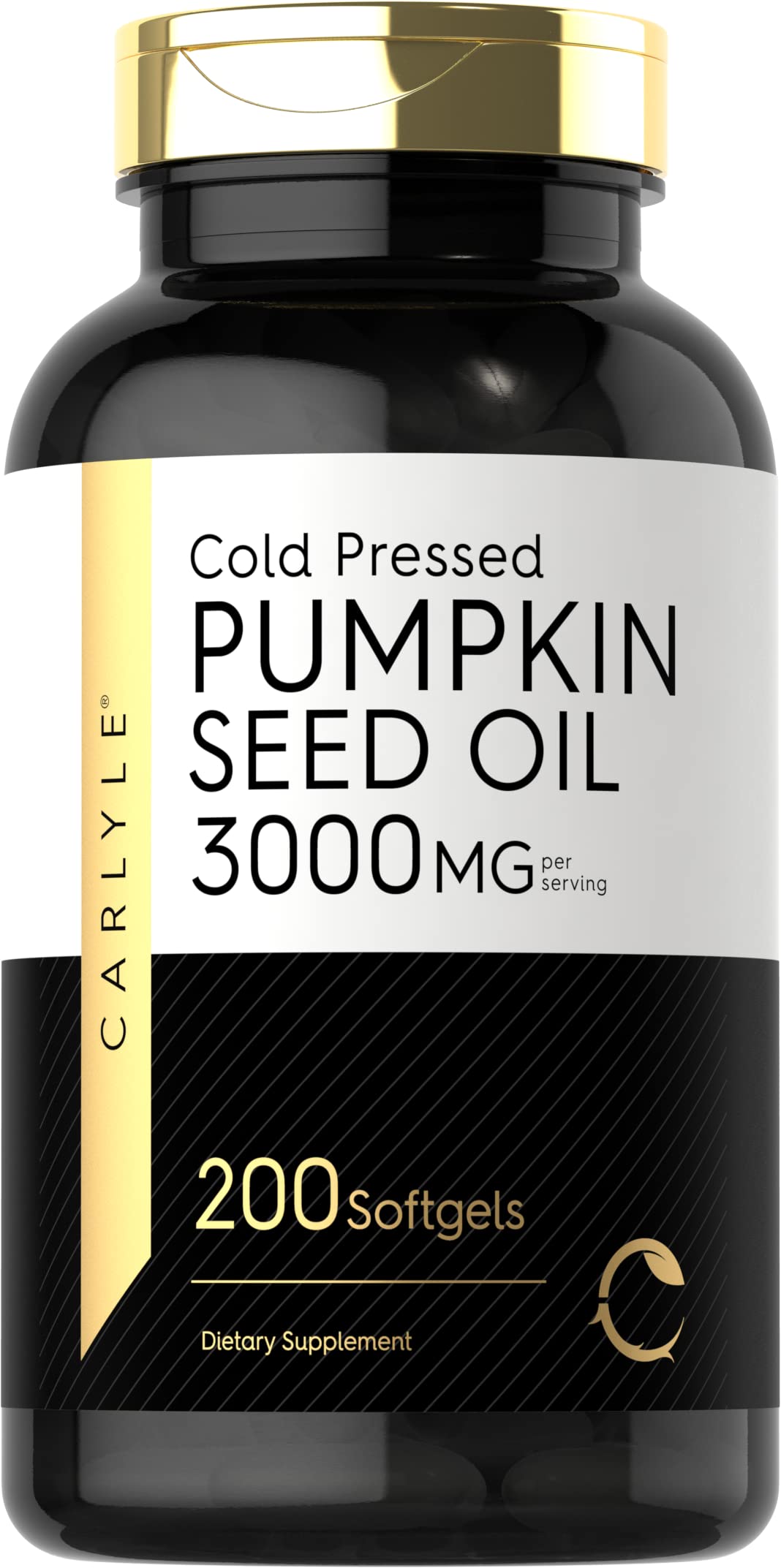 Carlyle Pumpkin Seed Oil Capsules bottle with 200 softgels