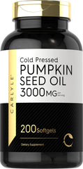 Carlyle Pumpkin Seed Oil Capsules bottle with 200 softgels